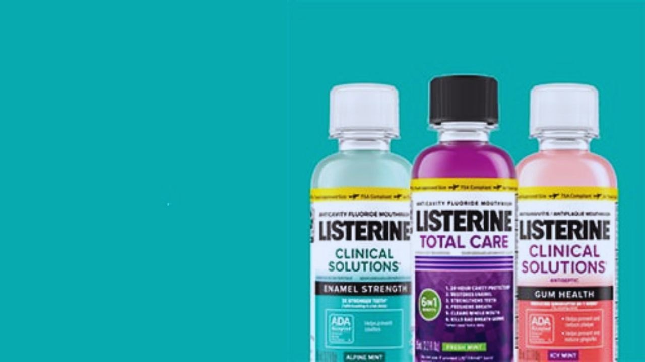 Receba amostras grátis de enxaguante bucal Listerine entregues na sua casa
